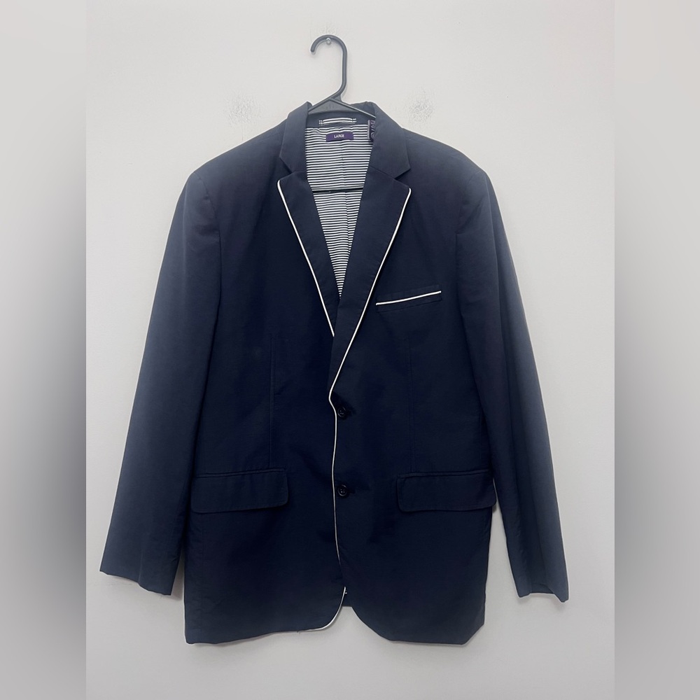 American Rag Navy Sport Coat with White Trim
